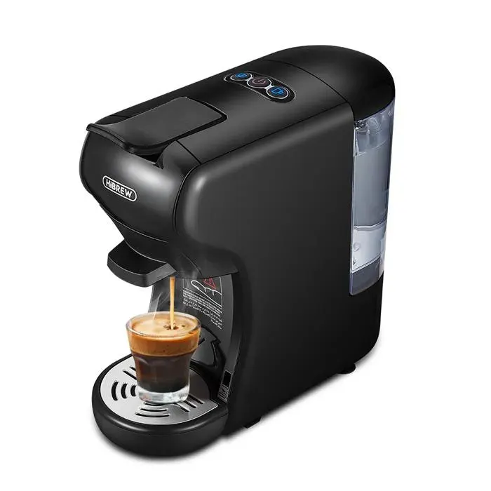 Machine à Café Expresso HiBREW H1A 1450W - Extraction 19 Bars -Cafetière à Capsules Multiples 4 en 1 Chaud/Froid