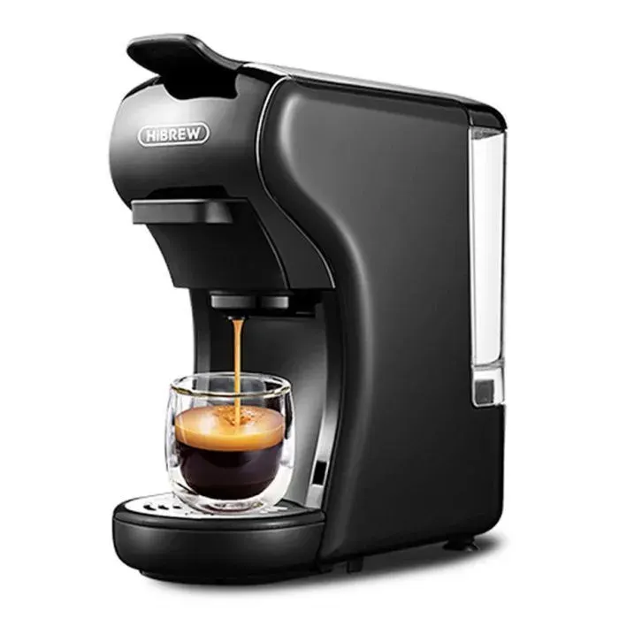 Machine à Café Expresso HiBREW H1A 1450W - Extraction 19 Bars -Cafetière à Capsules Multiples 4 en 1 Chaud/Froid