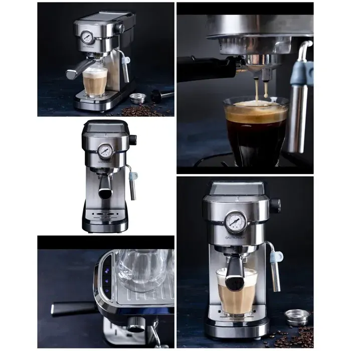 Machine à café expresso semi-automatique - GASTRONOMA - 2-en-1 - 15 bar - Réservoir 11 L - Mousseur à lait