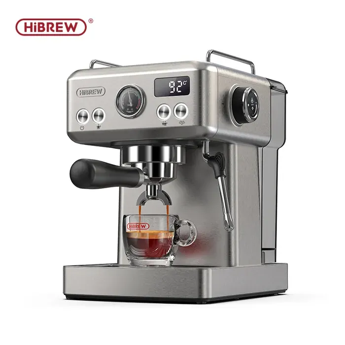 Machine à café expresso semi-automatique - HIBREW - H10A - 20 bars - Température réglable - Mousse microfine