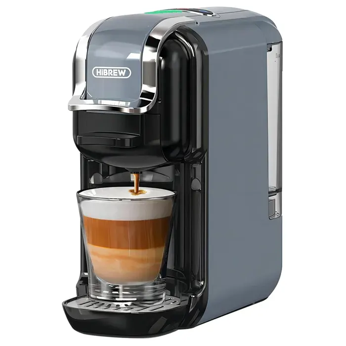 Machine à café HiBREW H2B 5 en 1 à capsules multiples 20 bars capsules DG Cappuccino NES petites capsules ESE café moulu gris