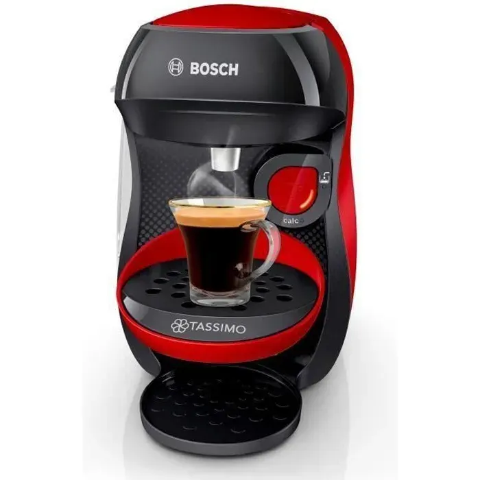 Machine à café multi-boissons - BOSCH - TASSIMO - T10 HAPPY - Rouge et anthracite