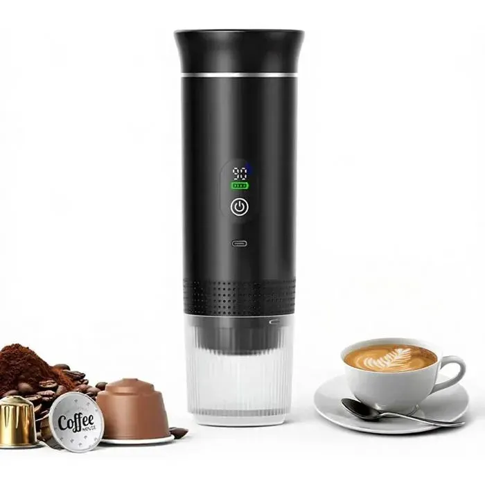 Machine À Café Portable Automatique 3 En 1 Très Facile À Util R Pour Les Voyages Le Bureau Et Le Camping (Pro 80 Ml Led)