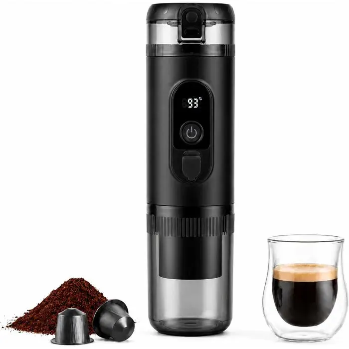 Machine À Café Portable Cafetière Expresso 2 En 1 Rechargeable Auto-Chauffante Compatible Ns Et Café Moulu Mini Machine À Café