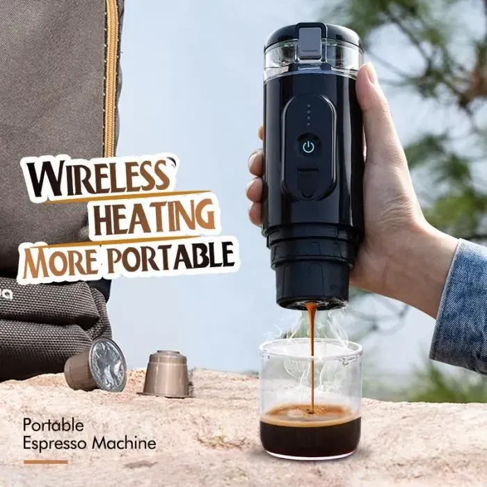 Machine à café Portable - MIOLOE - Expresso - 20 bars - 60 ml - Batterie Lithium 7500 mAh