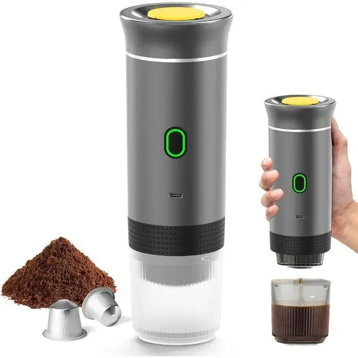 Machine à Cafe Portable pour Voyage - Machine Expresso Portable pour Voiture - Chauffage Rapide - Compatibil MACHINE A CAFE DOSETTE