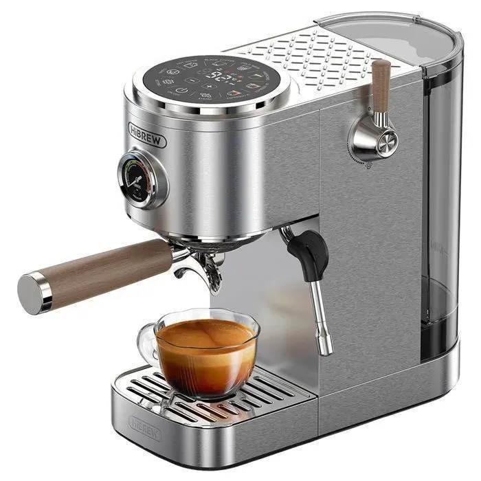 Machine à café semi-automatique HiBREW H13 écran tactile pression de 20 bars modes de préparation multifonctions