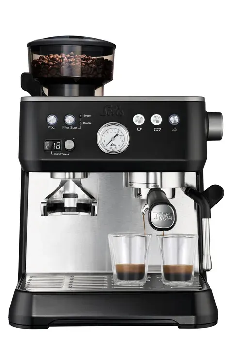 Machine à Café - Solis - Grind & Infuse Perfetta 1019 - Moulin à café ZERO STATIC™ - Noir - 16 bars