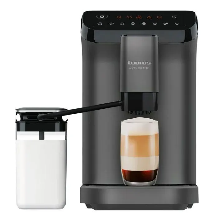 Machine à café super-automatique - TAURUS - Accento Latte - 20 bars - Réservoir lait 15 L - Moulin réglable