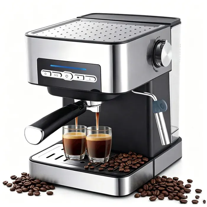 Machine à café - TepidBee - 16 l ecran tactile filtre permanent caféière filtre amovible 850w acier inoxydable café grains et mou