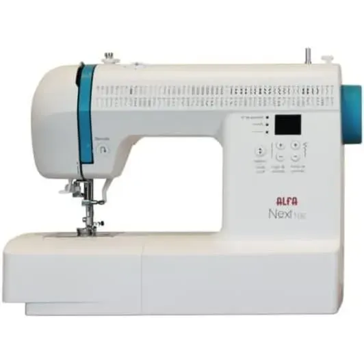 Machine à coudre - ALFA - Next 100 - 100 types de points - Enfileur automatique - Table dextension