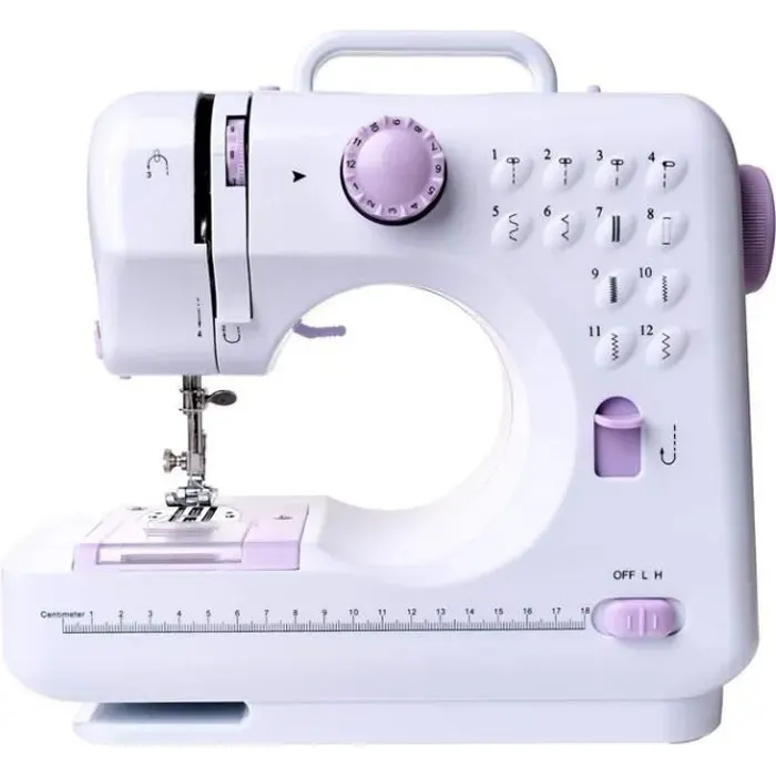 Machine à Coudre Couture Double vitesse Fil Portable Multifonction Ménage Réglable Automatique Lumière Électrique