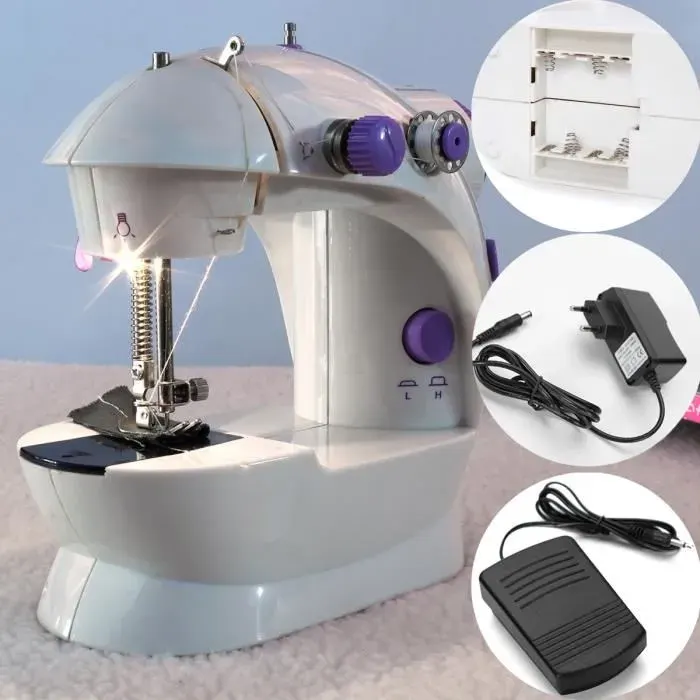 Machine à Coudre Couture Electrique Ménage Table Mercerie Tailleur LED Eclairage