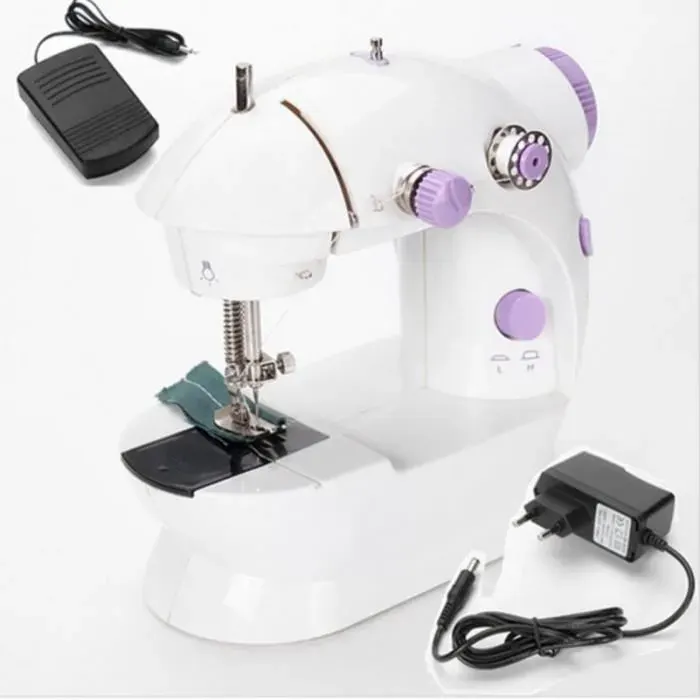 Machine à coudre de poche double vitesse double fil OFELI - Multifonction électrique - Blanc - 6W