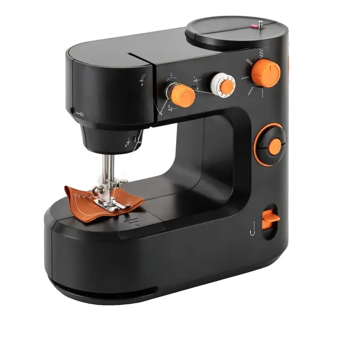 Machine à coudre design compact contrôle de vitesse à deux niveaux Noir