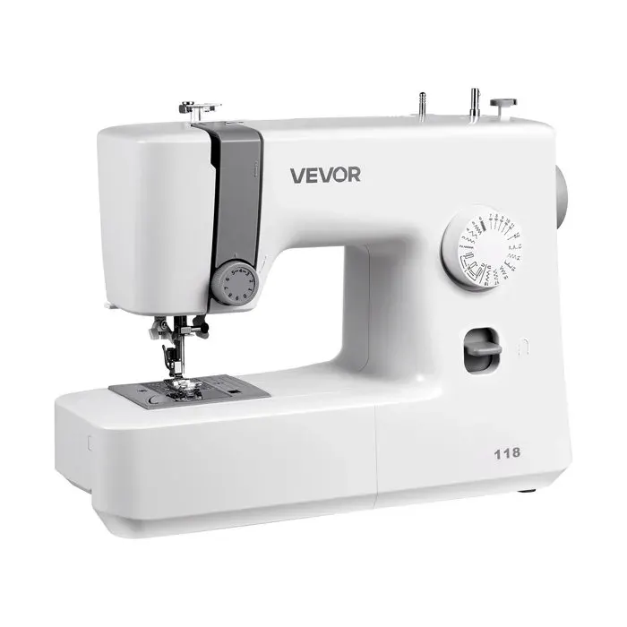 Machine à Coudre Électrique avec 18 Motifs de Points-VEVOR-Commande par Cadran Simple-Portable-Cadre Intérieur en Métal-pour Maison