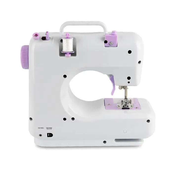 Machine à coudre électrique ERROLVES Modèle 505 - Blanc - 12 types de points - 5 couches de tissu - Puissance 6W