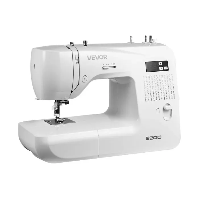 Machine à Coudre Électrique Informatisée-VEVOR-Piqueuse 60 Motifs de Points-avec Moteur Puissant-Cadre Métallique Robuste — coloris Blanc