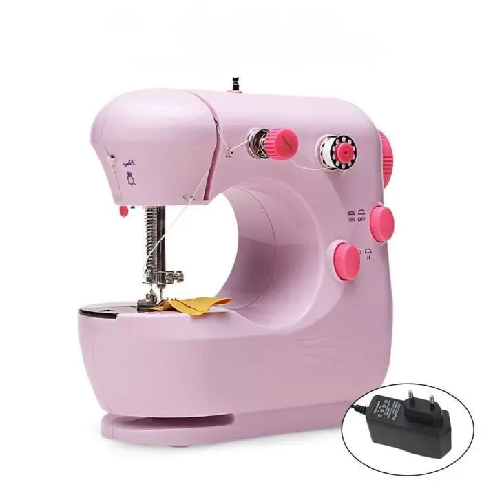 Machine à Coudre électrique Rose Portable Avec Pédale Pour Convient à La Couture Du Denim