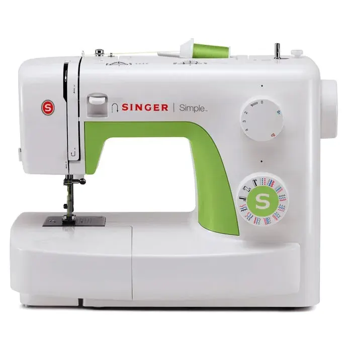 Machine à coudre électromécanique blanche - Singer - Vitesse de couture 750 - Réglage longueur du point jusquà 4 mm