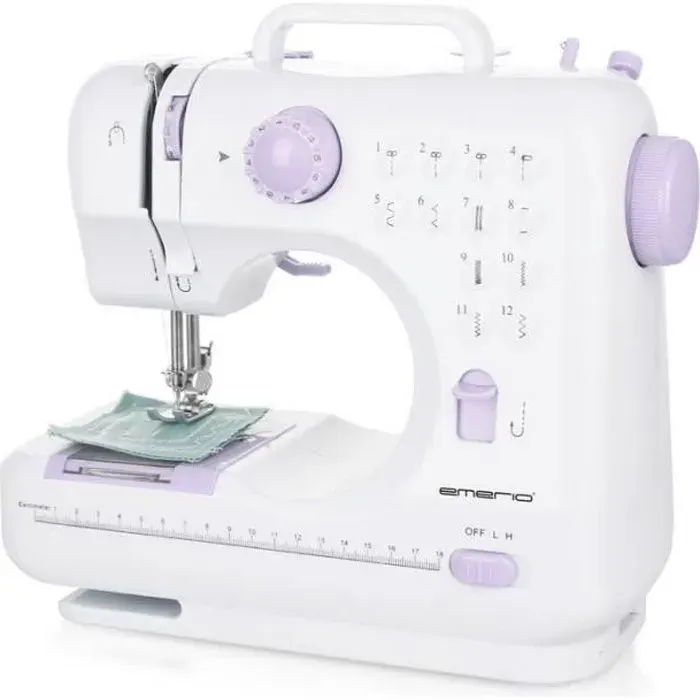 Machine à coudre - EMERIO - SEW-121820 - 12 programmes - Coupe-fil - Enfileur simplifié