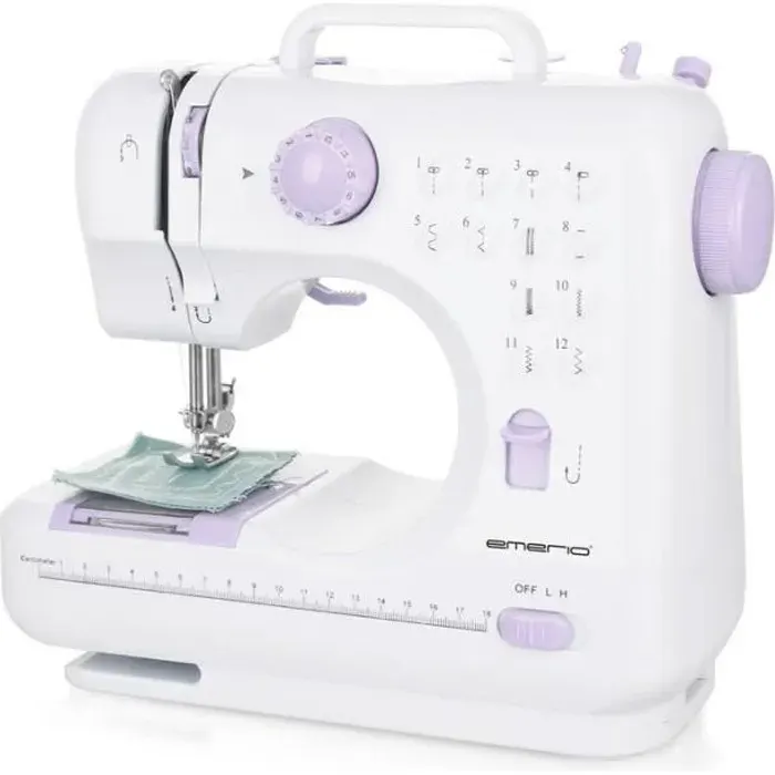 Machine à coudre - EMERIO - SEW-121820 - 12 programmes - Coupe-fil - Enfileur simplifié