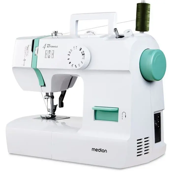 Machine à Coudre - MEDION - SM 70 - 71W - 12 Points - 700 tr/min – LED - Turquoise