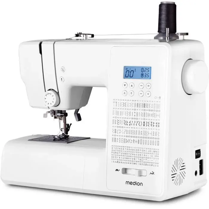 Machine à Coudre Numérique - MEDION - SD 36 - 38W - 270 Points - 700 tr/min - LED - Blanc