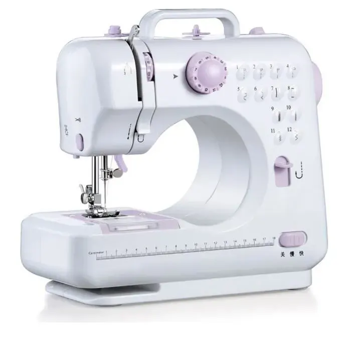Machine à Coudre - OUTAD - 12 Styles à Coudre à Double Vitesse - Blanc - Portable et Compact