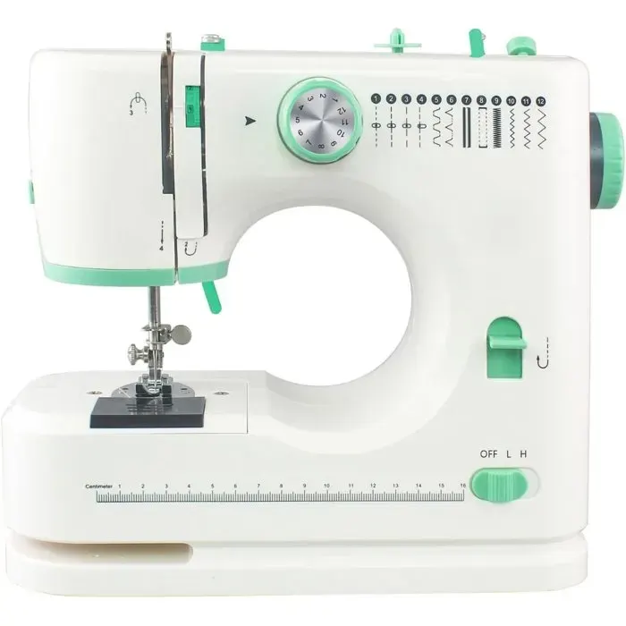 Machine à Coudre Portable Débutant avec 12 Modèles de Points Différents avec Kit Couture et pédales pour Débutants