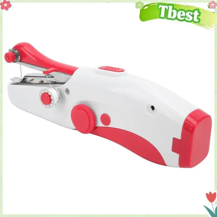 Machine à coudre portable - TBEST - ZJCHAO Handheld Sewing Machine - Poignée ergonomique - Légère - Noir/Rouge
