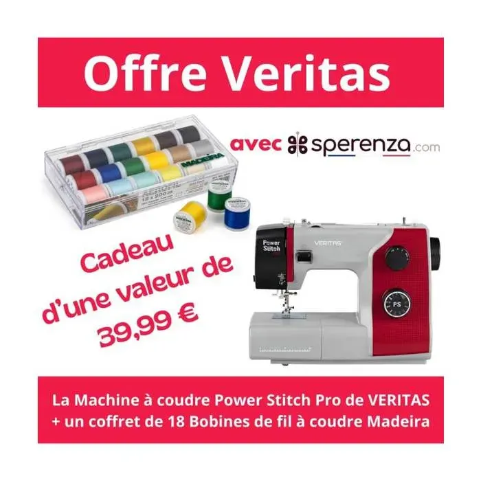 Machine à Coudre Power Stitch Pro - Veritas - Garantie 5 ans(...) - Blanc