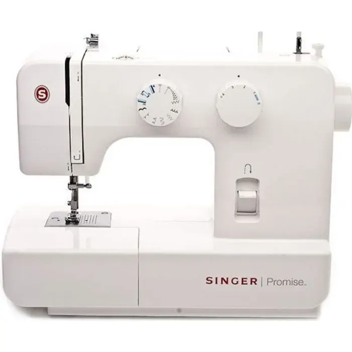 Machine à coudre - SINGER Promise 1409 - Blanc - Boutonnière 4 étapes - 9 motifs de points - Main libre