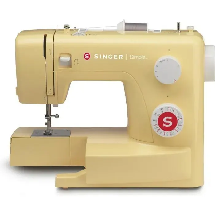 Machine à coudre SINGER Simple 3223 - 70W - 23 programmes - Jaune