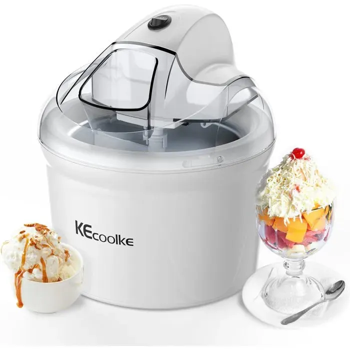 Machine à crème glacée soft serve 15L sorbet gelato yaourt glacé usage maison compacte blanche SU-562