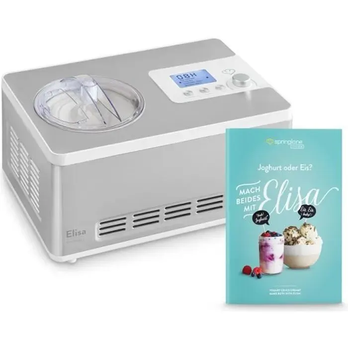 Machine à crème glacée - SPRINGLANE KITCHEN - Elisa - 2 L - 180 W - Compresseur auto-refroidissant