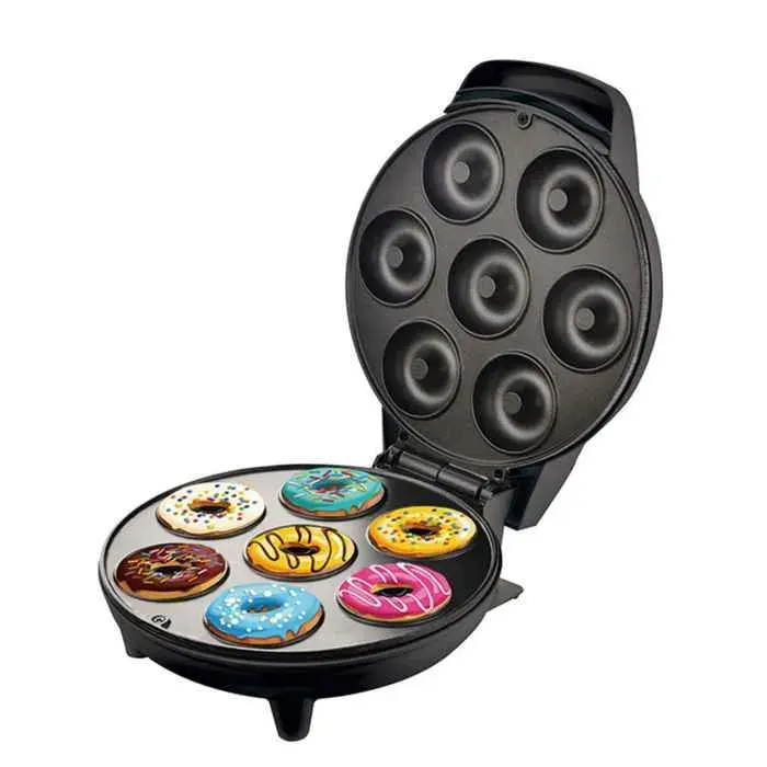 Machine à donuts double face 1200W revêtement antiadhésif chauffage rapide facile à nettoyer pour usage domestique