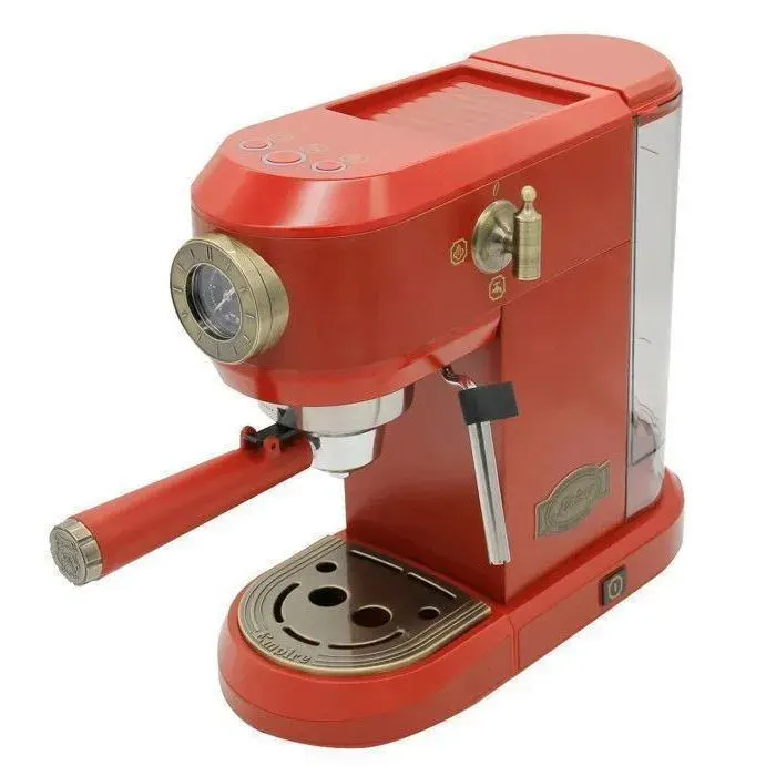 Machine à espresso - KAISER - KA 2005 - 19 bar - Design rétro - Couleur Bordeaux