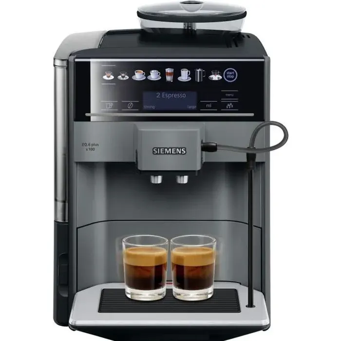 Machine à Espresso Siemens iQ500 TE651209RW - 17 L - Broyeur intégré - 1500 W - Noir Titane