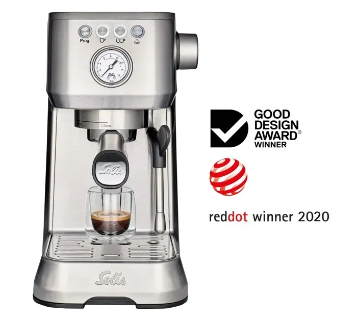 Machine à Espresso - SOLIS - Barista Perfetta Plus 1170 - Mousseur a Lait - Acier Inoxydable - 16 bars