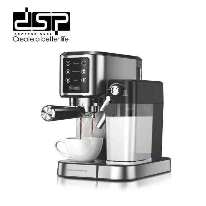 Machine à Expresso Automatique DSP3104Écran tactileEspressoCappuccinoLatte20BarBoîte à lait 700ml1350W1.0L Réservoir deau