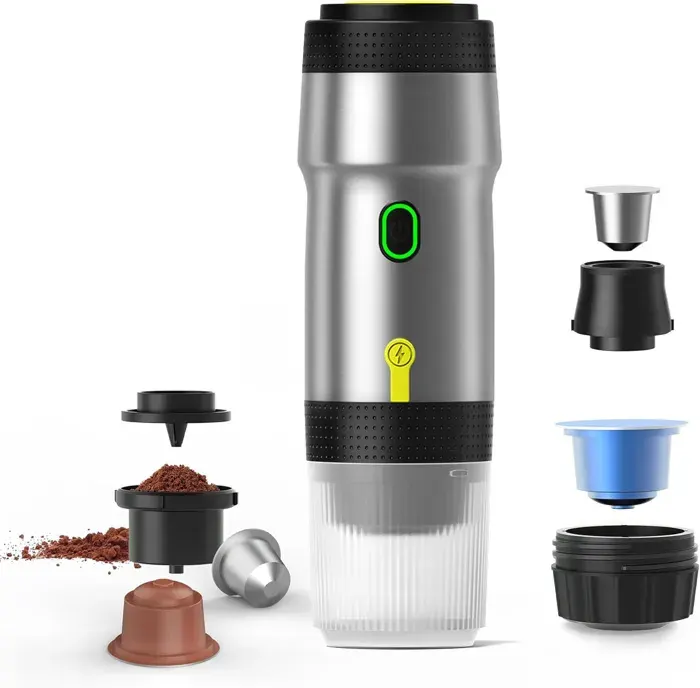Machine à expresso électrique portable cafetière de voyage pour camping cafetière de voiture auto-chauffante avec USB