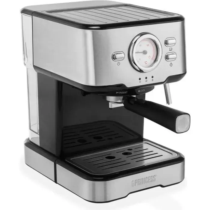 Machine à expresso et à capsules Princess - 20 bar - Réservoir deau de 15L