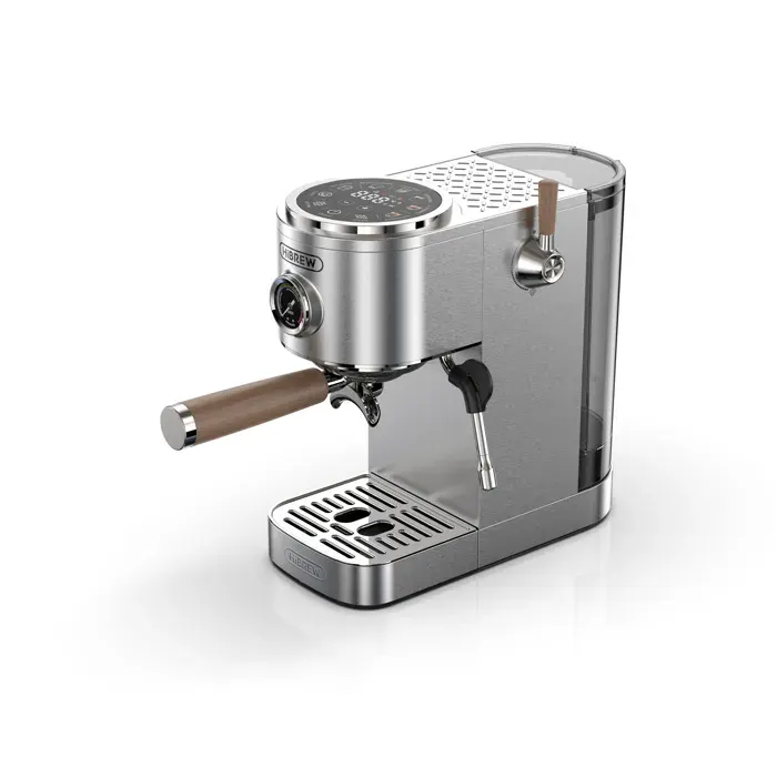Machine à expresso HiBREW H13 à double chaudière avec écran tactile intuitif 20 bars argent