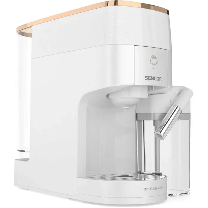Machine à expresso multi-capsules SENCOR SCC 3001WH Marco Polo - Nespresso et Dolce Gusto - Cappuccino - Blanc