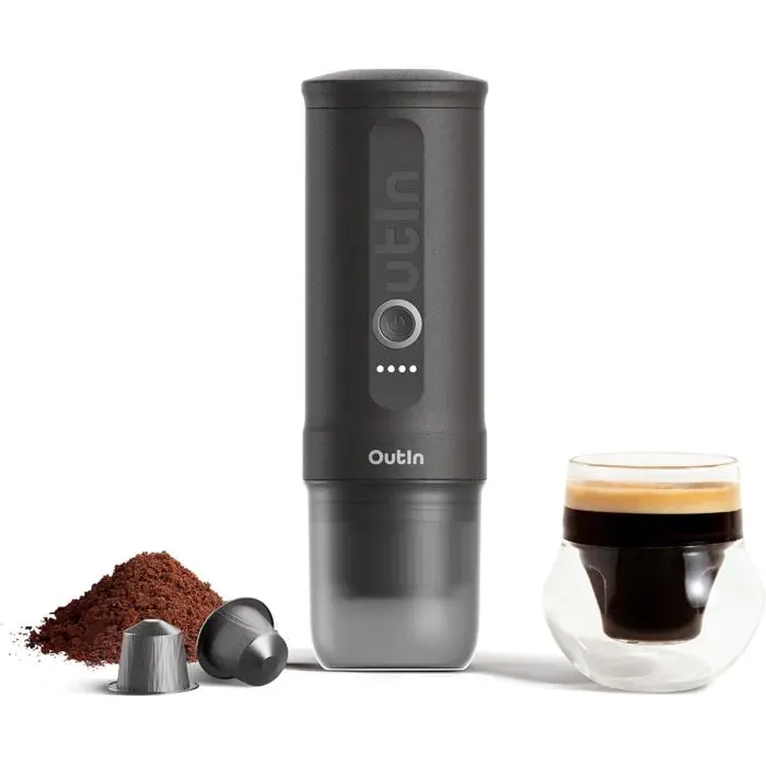 Machine à Expresso Nano Portable Auto-Chauffante USB-C - Compatible Café Moulu et Capsules Pour Voyage Camping et Randonnée