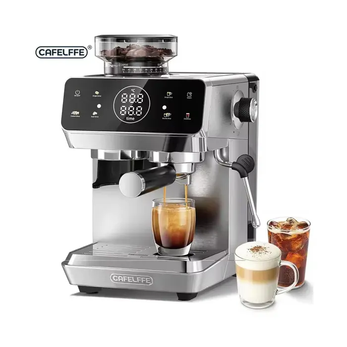 Machine à expresso professionnelle Cafelffe MK-903 avec broyeur intégré 20 bars mode chaud/froid réservoir de 18 L