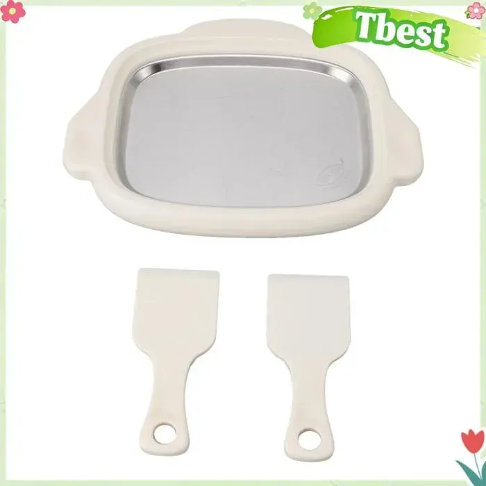Machine à frire la glace - TBEST - Tbest - multifonctionnelle - plaque inox 304 - 2 pelles