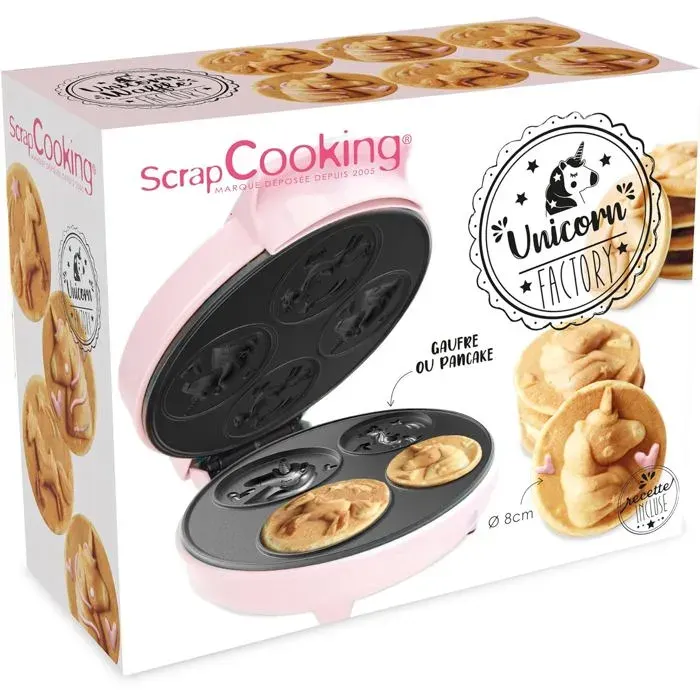 Machine À Gaufres & Pancake Licorne - Unicorn Factory - Appareil Plaque Chauffante Anti-Adhérente - Idée Cadeau Pâtisserie C[PE396]
