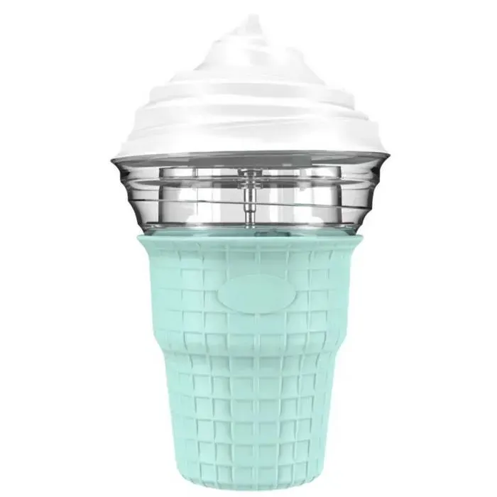 Machine à glace 450ml La spatule de mélange amovible permet de créer différentes formes amusantes Sorbetière artisanale bleu